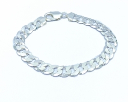 Silver Men's Bracelet Curb 2.2 mm - 22 cm