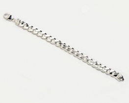 Silver Bracelet Curb Unisex 21 cm