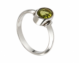 Srebrn prstan Peridot VIKA