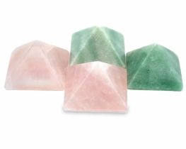 Aventurine and Rose Quartz Pyramid 25 mm