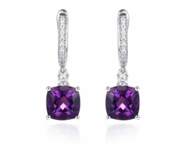  Amethyst Silver Earrings LS Promenade