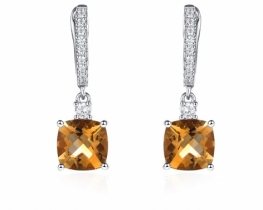 Silver Earrings Citrine LS Promenade 