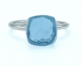 Silver Ring SABRINA - Moonstone, B. Topaz, Iolite, Onix