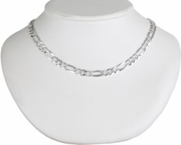 Figaro Pave Chain Necklace - Silver & Gold Vermeil