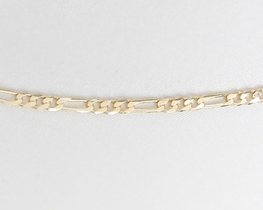 Srebrna verižica FIGARO 45 cm zlata in srebrna