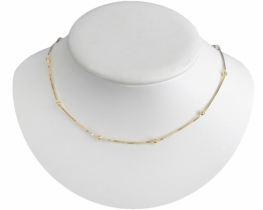 Spheres Chain Necklace - Silver & Vermeil