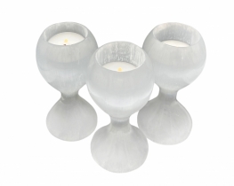 Selenite Gobletshaped Candle holder