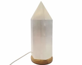 Selenite Obelisk Lamp