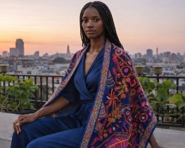 Kashmir Jamawar Wool Scarf EX 