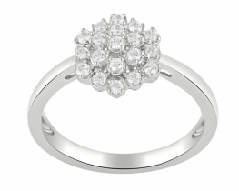 White Gold Ring with Diamonds ILLUMINUM