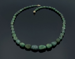 Emerald Necklace Carnaiba 12 x 15 mm - 50 cm