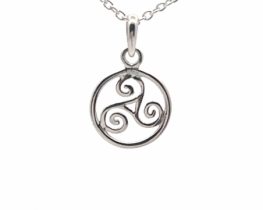 Celtic Silver Pendant Triskelion