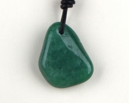 Green Aventurine on Leather Cord