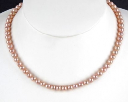 AKOYA Sea Pearl Necklace - Apricot 6,5 mm