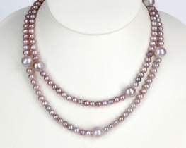 Long Pearl Necklace ANABELA 6 -12 mm