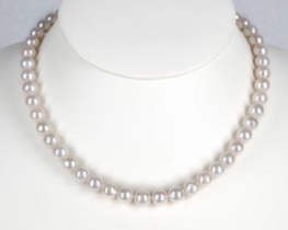 Gold Pearl Necklace MIRAMAR 12 - 14 mm - AA