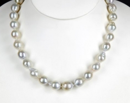 South Sea Pearl Necklace Gold Baroque