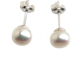 Pearl Earrings 6 mm - buttons