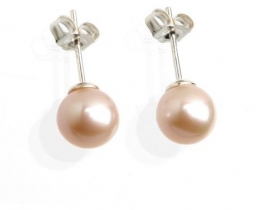 Pink Pearl Earrings Miramar 7 mm