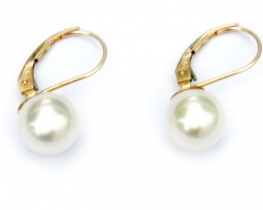 Gold Pearl Earrings MIRAMAR 8,5 mm