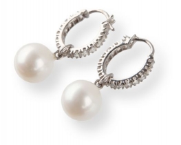 White Gold Earrings SNOW WHITE - Akoya Pearl