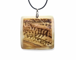 Brown Mother of Pearl Pendant on a Cord