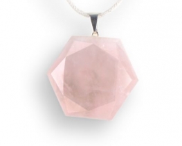 Pendant Star Rose Quartz 25 mm