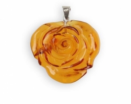 Amber Pendant Honey Rose