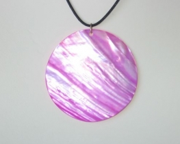 Violet Mother of Pearl Pendant on cord