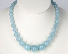 Aquamarine Necklace 10-18 mm