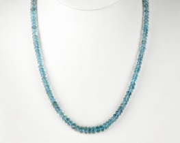 Aquamarine Necklace 5  to 7 mm - Gold