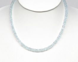 Necklace AQUAMARINE 5 mm Au