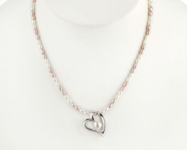Necklace PEARL HEART
