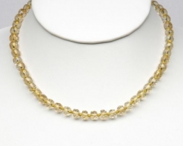 Ogrlica CITRIN 6-12 mm z zlato zaponko