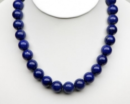 Ogrlica lapis lazuli 11 mm AB