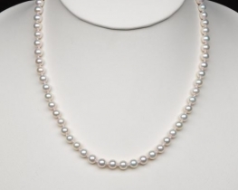 Akoya Pearl Necklace Snow White 6.5 mm