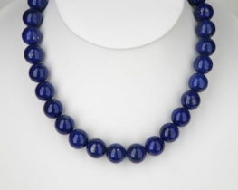 Ogrlica LAPIS LAZULI A 12 mm - ZLATO