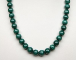 Malachite Necklace and Bracelet 12 mm