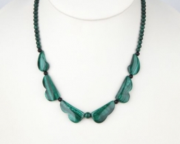 Ogrlica Malahit zelena ljubezen