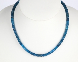 Necklace Blue Apatite 6 mm