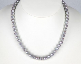 Akoya Sea Pearl Necklace 8 mm - Silver