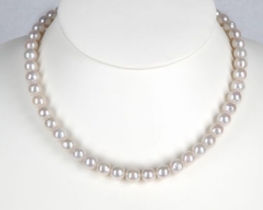 Akoya Sea Pearl Necklace 9 mm