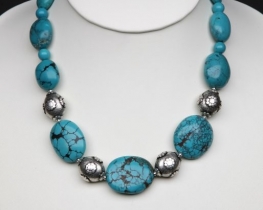 Turquoise Necklace PERSIAN FLOWER