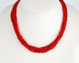 Coral Necklace Red Prada