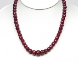 Necklace RUBY 8 - 13 mm Au