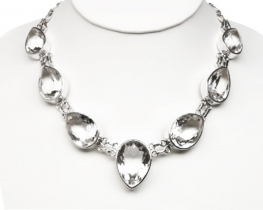 Rock Crystal Silver Necklace La Boheme