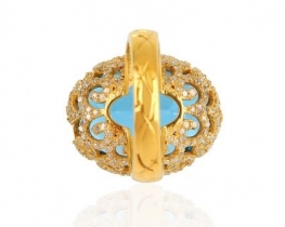 Prstan modri topaz in diamanti ADMIRAL BLUE