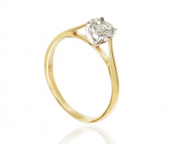 Gold Ring with Diamonds Pegasus