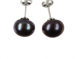  Black Pearls Earrings Miramar 11 mm