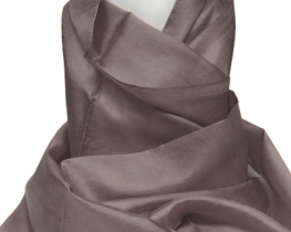 Šal COCOON 100 % svila - temno siva